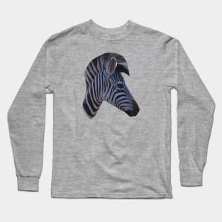 Low Poly Zebra Long Sleeve T-Shirt